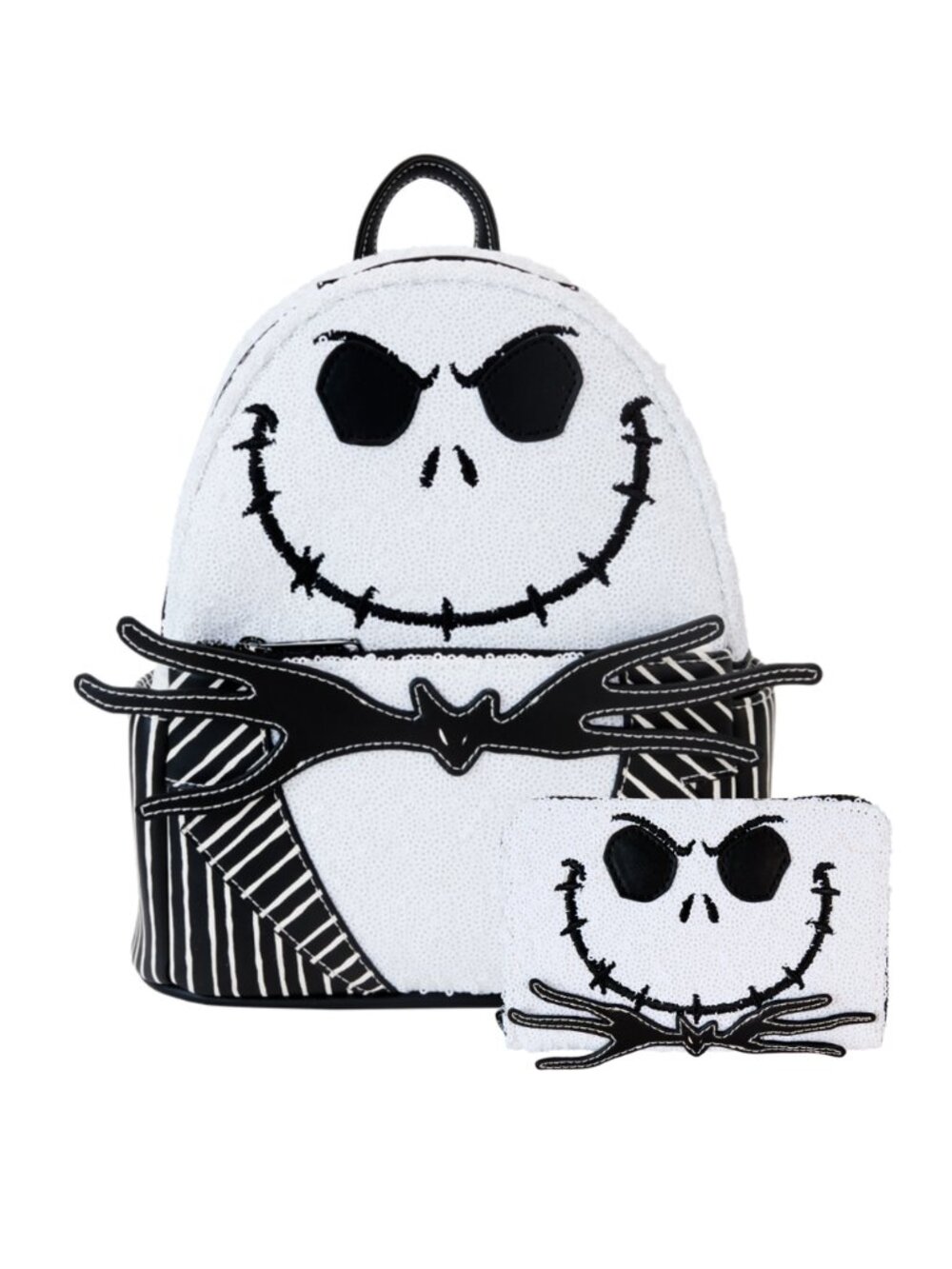 NBC Exclusive Jack Skellington Sequin Mini Backpack and Wallet